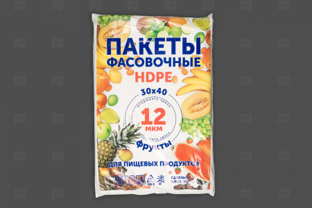 пакет фасов ПНД 30*40см 12мкм Фрукты 350шт/уп 15уп/кор СПмер